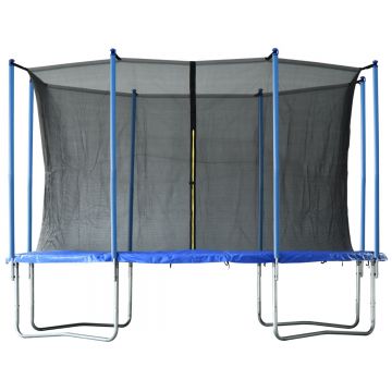 Homcom Trambulina Elastica cu Plasa de Siguranta si Stalpi Captusiti pentru Adulti si Copii Φ366 x 260 cm Homcom Trambulina Elastica cu Plasa de Siguranta si Stalpi Captusiti pentru Adulti si Copii Φ366 x 260 cm