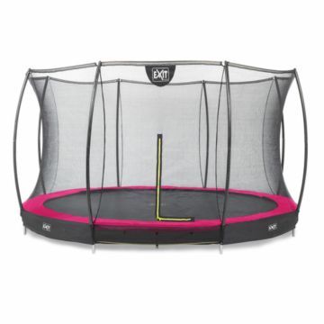 Trambulina Exit Silhouette Ground + plasa protectie Safetynet roz 244 cm