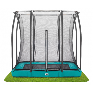 Trambulina Salta COMFORT EDITION GROUND Dreptunghiulara 214x153 cm Verde